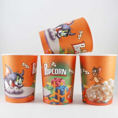 Cardboard Popcorn Cup Snack Fast Food Packaging Box